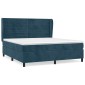 vidaXL Κρεβάτι Boxspring με Στρώμα Σκούρο Μπλε 160x200 εκ. Βελούδινο