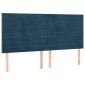 vidaXL Κρεβάτι Boxspring με Στρώμα Σκούρο Μπλε 160x200 εκ. Βελούδινο