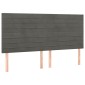 vidaXL Κρεβάτι Boxspring με Στρώμα Σκούρο Γκρι 180x200 εκ. Βελούδινο