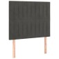 vidaXL Κρεβάτι Boxspring με Στρώμα Σκούρο Γκρι 100x200 εκ. Βελούδινο