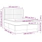 vidaXL Κρεβάτι Boxspring με Στρώμα Σκούρο Γκρι 140x200 εκ. Βελούδινο
