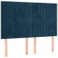 vidaXL Κρεβάτι Boxspring με Στρώμα Σκούρο Μπλε 140x200 εκ. Βελούδινο