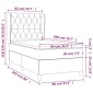 vidaXL Κρεβάτι Boxspring με Στρώμα Ροζ 80 x 200 εκ. Βελούδινο
