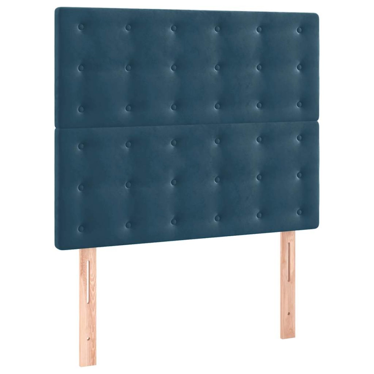 vidaXL Κρεβάτι Boxspring με Στρώμα Σκούρο Μπλε 90x190 εκ. Βελούδινο