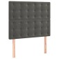 vidaXL Κρεβάτι Boxspring με Στρώμα Σκούρο Γκρι 100x200 εκ. Βελούδινο