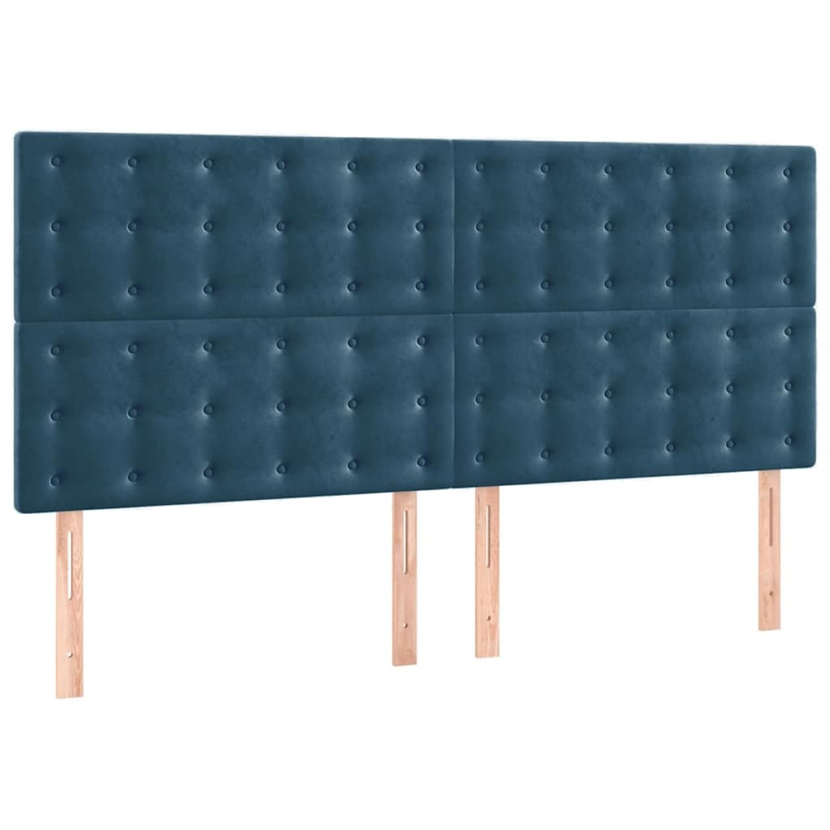 vidaXL Κρεβάτι Boxspring με Στρώμα Σκούρο Μπλε 160x200 εκ. Βελούδινο