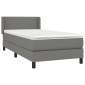 vidaXL Κρεβάτι Boxspring με Στρώμα Σκούρο Γκρι 100x200 εκ. Υφασμάτινο