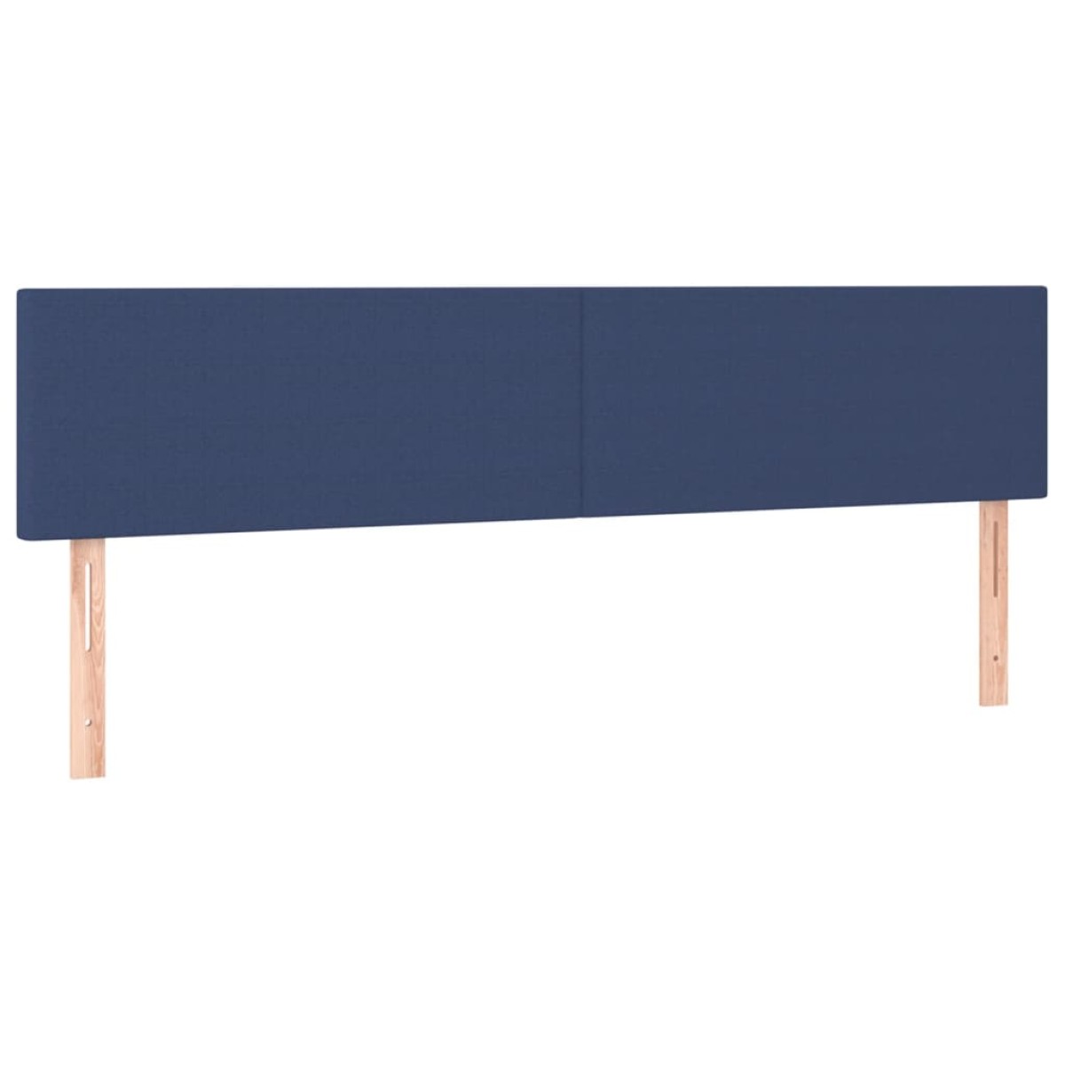 vidaXL Κρεβάτι Boxspring με Στρώμα Μπλε 200x200 εκ. Υφασμάτινο