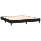 vidaXL Κρεβάτι Boxspring με Στρώμα Μαύρο 160x200 εκ. Υφασμάτινο