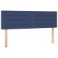 vidaXL Κρεβάτι Boxspring με Στρώμα Μπλε 140x200 εκ. Υφασμάτινο