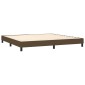 vidaXL Κρεβάτι Boxspring με Στρώμα Σκούρο Καφέ 160x200 εκ Υφασμάτινο