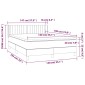 vidaXL Κρεβάτι Boxspring με Στρώμα Σκούρο Γκρι 140x190 εκ. Υφασμάτινο