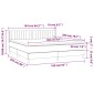 vidaXL Κρεβάτι Boxspring με Στρώμα Σκούρο Καφέ 160x200 εκ Υφασμάτινο