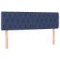 vidaXL Κρεβάτι Boxspring με Στρώμα Μπλε 140x190 εκ. Υφασμάτινο
