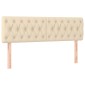 vidaXL Κρεβάτι Boxspring με Στρώμα Κρεμ 140x200 εκ. Υφασμάτινο