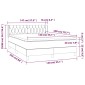 vidaXL Κρεβάτι Boxspring με Στρώμα Κρεμ 140x200 εκ. Υφασμάτινο