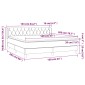 vidaXL Κρεβάτι Boxspring με Στρώμα Σκούρο Καφέ 160x200 εκ Υφασμάτινο