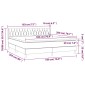 vidaXL Κρεβάτι Boxspring με Στρώμα Κρεμ 180x200 εκ. Υφασμάτινο
