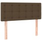 vidaXL Κρεβάτι Boxspring με Στρώμα Σκούρο Καφέ 90x200 εκ. Υφασμάτινο