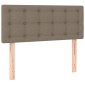 vidaXL Κρεβάτι Boxspring με Στρώμα Taupe 100 x 200 εκ. Υφασμάτινο