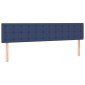 vidaXL Κρεβάτι Boxspring με Στρώμα Μπλε 200x200 εκ. Υφασμάτινο