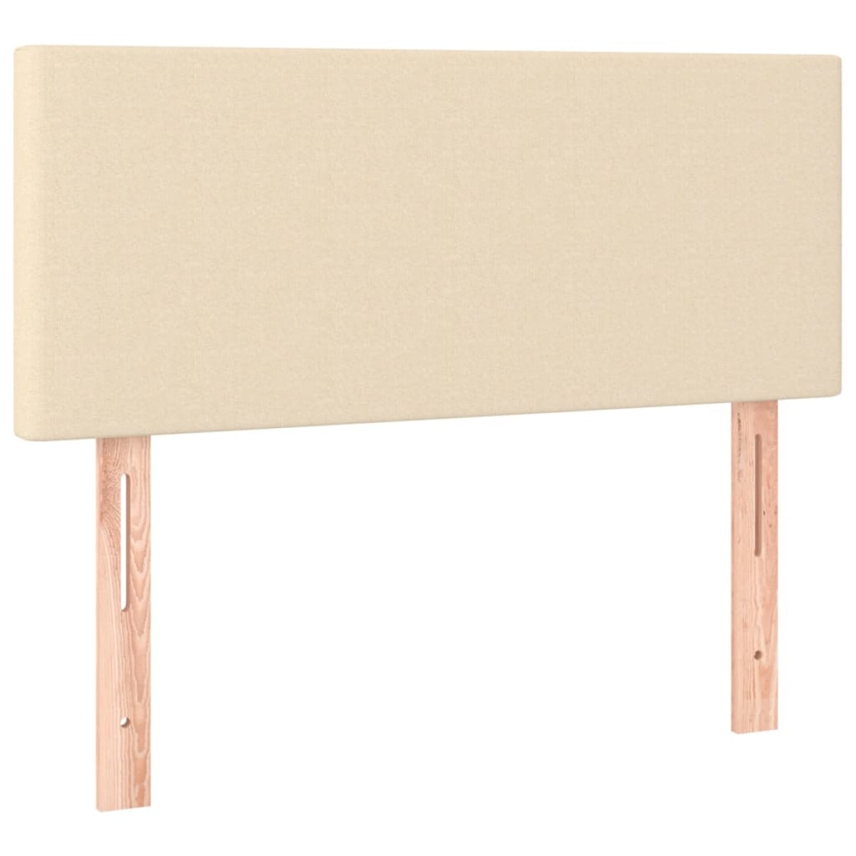 vidaXL Κρεβάτι Boxspring με Στρώμα Κρεμ 90x200 εκ.Υφασμάτινο