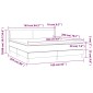 vidaXL Κρεβάτι Boxspring με Στρώμα Μπλε 160x200 εκ. Υφασμάτινο