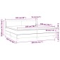 vidaXL Κρεβάτι Boxspring με Στρώμα Σκούρο Γκρι 200x200 εκ. Υφασμάτινο