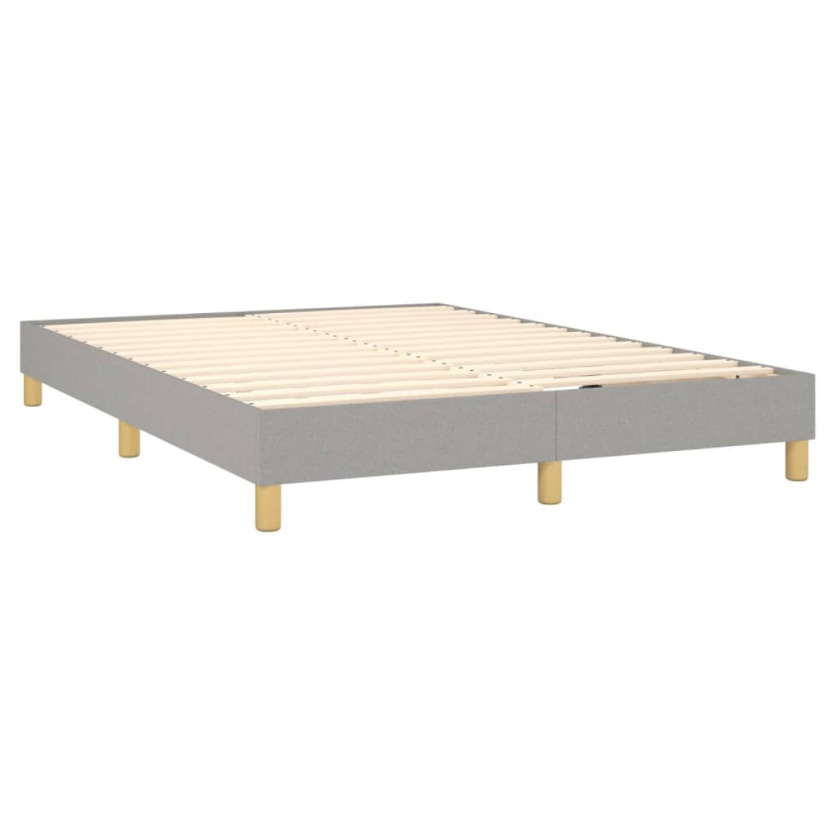 vidaXL Κρεβάτι Boxspring με Στρώμα Ανοιχτό Γκρι 140x190 εκ. Υφασμάτινο