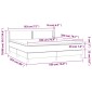 vidaXL Κρεβάτι Boxspring με Στρώμα Μπλε 180x200 εκ. Υφασμάτινο