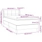 vidaXL Κρεβάτι Boxspring με Στρώμα Σκούρο Καφέ 80x200 εκ. Υφασμάτινο