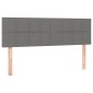 vidaXL Κρεβάτι Boxspring με Στρώμα Σκούρο Γκρι 140x200 εκ Υφασμάτινο