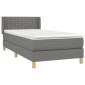 vidaXL Κρεβάτι Boxspring με Στρώμα Σκούρο Γκρι 80x200 εκ. Υφασμάτινο