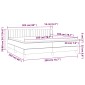vidaXL Κρεβάτι Boxspring με Στρώμα Μαύρο 200x200 εκ. Υφασμάτινο