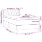 vidaXL Κρεβάτι Boxspring με Στρώμα Σκούρο Καφέ 80x200 εκ. Υφασμάτινο