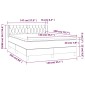 vidaXL Κρεβάτι Boxspring με Στρώμα Σκούρο Γκρι 140x200 εκ Υφασμάτινο