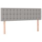vidaXL Κρεβάτι Boxspring με Στρώμα Ανοιχτό Γκρι 140x200 εκ. Υφασμάτινο