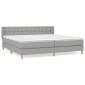 vidaXL Κρεβάτι Boxspring με Στρώμα Αν. Πράσινο 160x200εκ Υφασμάτινο
