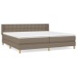 vidaXL Κρεβάτι Boxspring με Στρώμα Taupe 180x200 εκ. Υφασμάτινο