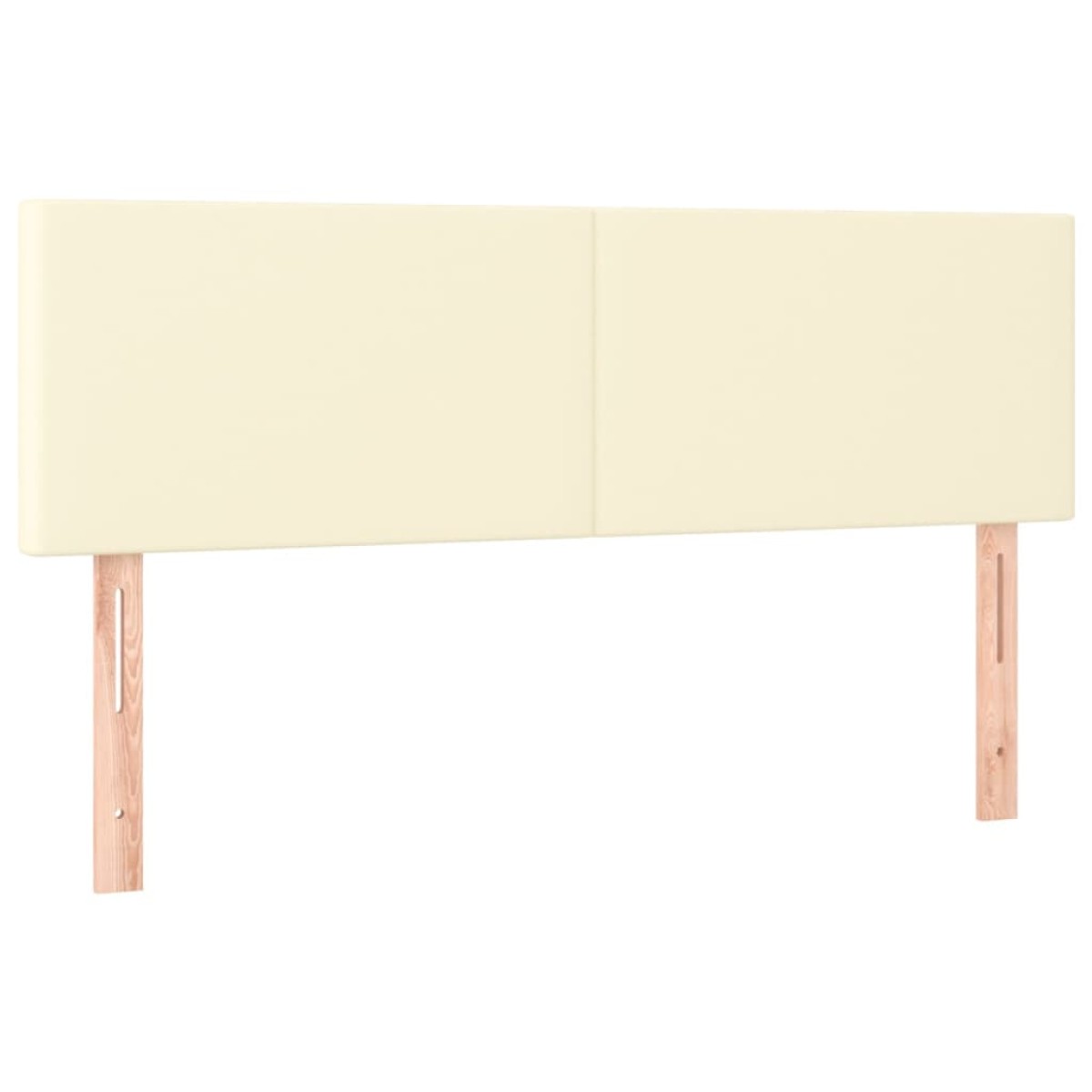 vidaXL Κρεβάτι Boxspring με Στρώμα Κρεμ 140x190εκ. από Συνθετικό Δέρμα