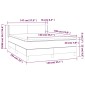 vidaXL Κρεβάτι Boxspring με Στρώμα Κρεμ 140x190εκ. από Συνθετικό Δέρμα