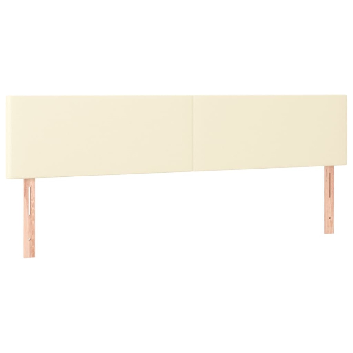 vidaXL Κρεβάτι Boxspring με Στρώμα Κρεμ 160x200εκ. από Συνθετικό Δέρμα