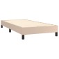 vidaXL Κρεβάτι Boxspring με Στρώμα Καπουτσίνο 100x200εκ.από Συνθ.Δέρμα