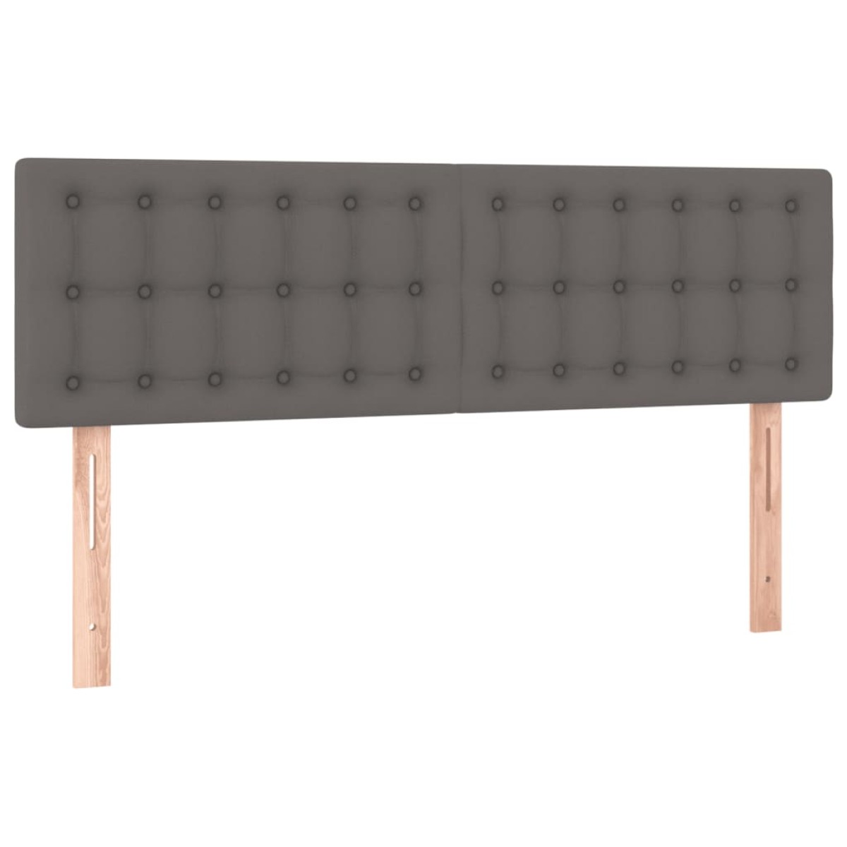 vidaXL Κρεβάτι Boxspring με Στρώμα Γκρι 140x190εκ. από Συνθετικό Δέρμα