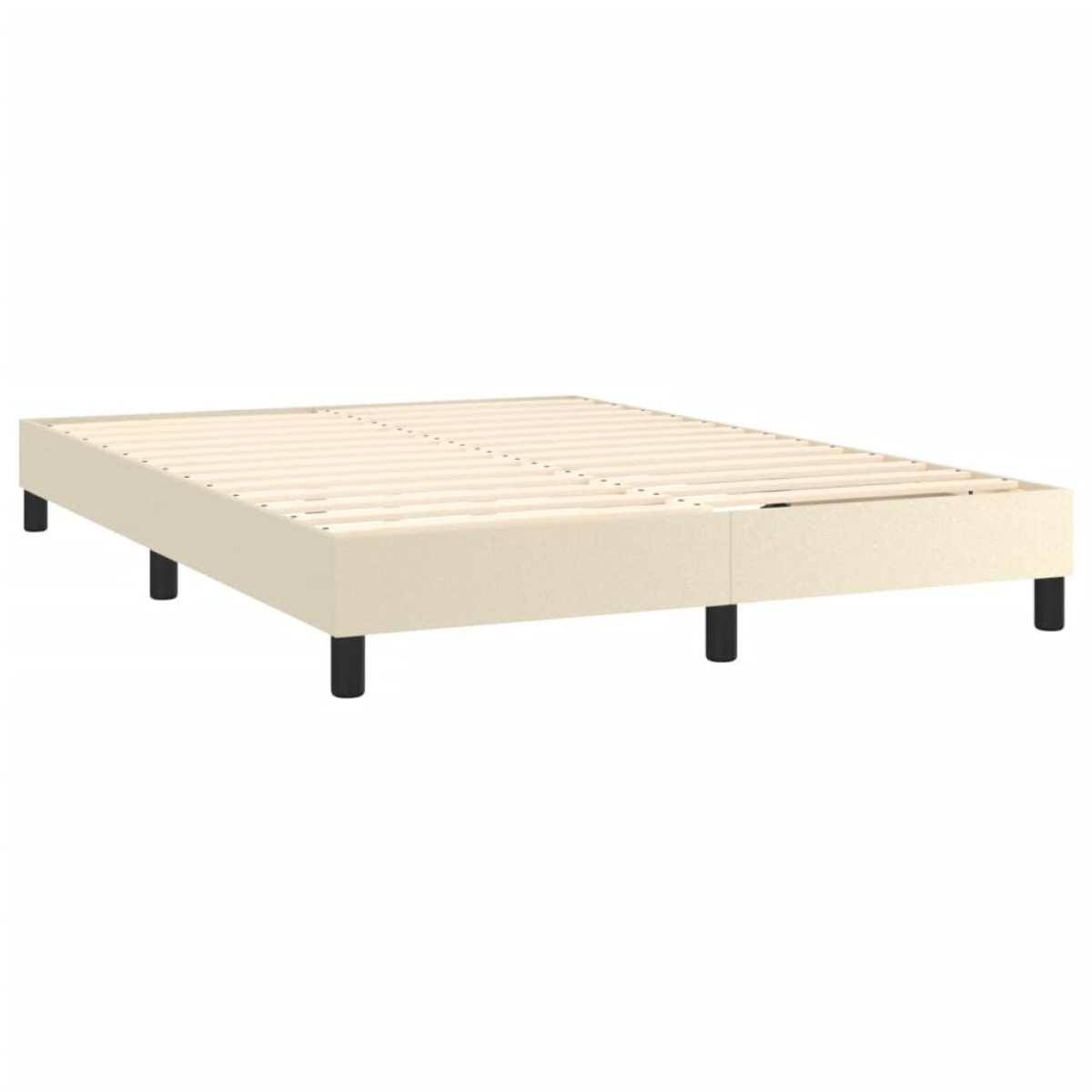 vidaXL Κρεβάτι Boxspring με Στρώμα Κρεμ 140x200εκ. από Συνθετικό Δέρμα