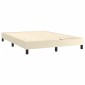 vidaXL Κρεβάτι Boxspring με Στρώμα Κρεμ 140x200εκ. από Συνθετικό Δέρμα