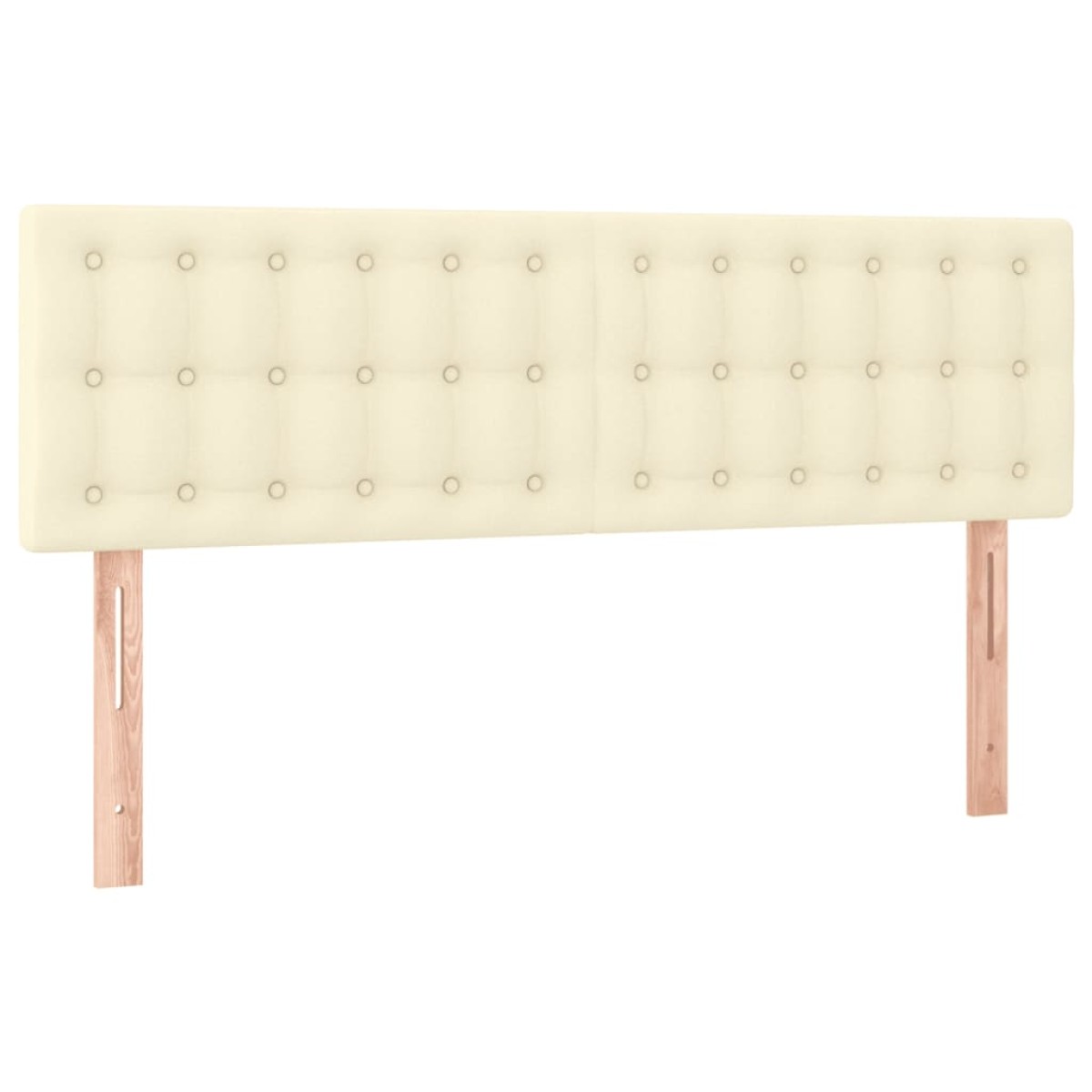 vidaXL Κρεβάτι Boxspring με Στρώμα Κρεμ 140x200εκ. από Συνθετικό Δέρμα