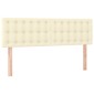vidaXL Κρεβάτι Boxspring με Στρώμα Κρεμ 140x200εκ. από Συνθετικό Δέρμα
