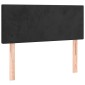 vidaXL Κρεβάτι Boxspring με Στρώμα Μαύρο 90x190 εκ. Βελούδινο