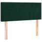 vidaXL Κρεβάτι Boxspring με Στρώμα Σκούρο Πράσινο 90x190 εκ. Βελούδινο